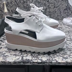 White Platform Wedge Shoes